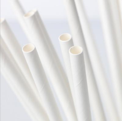 China Disposable Four-Layer Thickened Primary Color Biodegradable Kraft Paper Individually Bundled Disposable Paper Straws for sale