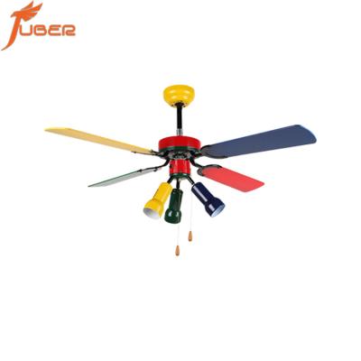 China With Light Decorative Ceiling Fan Ghana India Style 48 52 Inch Decorative Ceiling Fan With Wooden Blade for sale