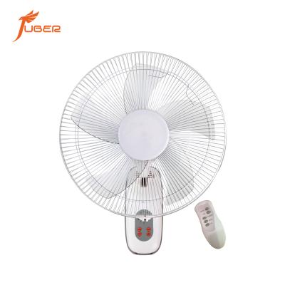 China JUBER new design remote control 16 inch white wall fan with remote control hanging wall fan and protectable grill for sale