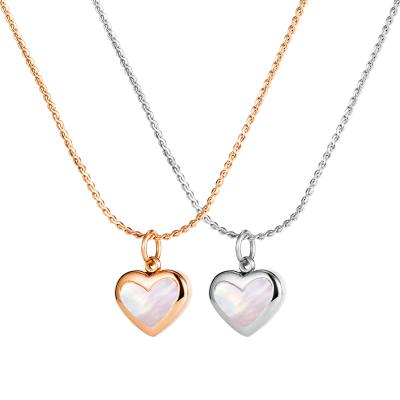 China Fashionable wholesale simple necklace choker necklace stainless steel lady's love heart INS Japanese and Korean jewelry temperament for sale