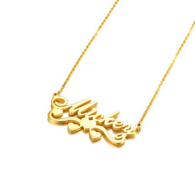 China Best Selling TRENDY Custom Gold Letter Initial Pendant Necklace Stainless Steel for sale