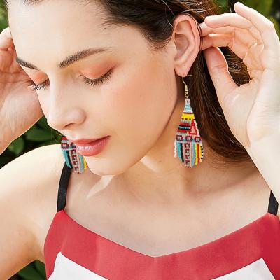 China BOHEMIA Miyuki Earrings Charm Earrings Long High Quality Popular Handmade Dangle New Tassel Bohemian Earring for sale