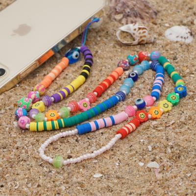 China Decoration Phone Case Straps Wrist Mobile Heart Cell Phone Strap Chain Phone Case Chain Strap for sale