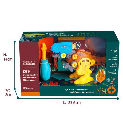 China DIY Building Blocks Sets DIY Assembled Bricks Education Toys Dinosaur Set Screwdriver Dinosaur Toy for sale