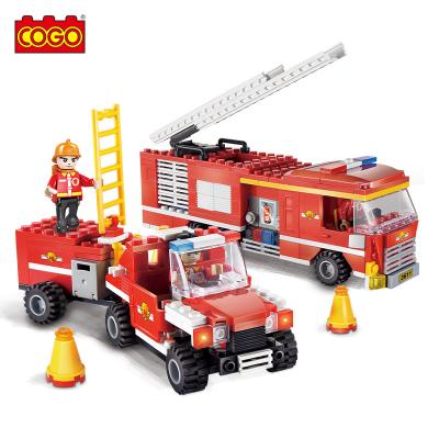 China Educational Toy COGO 324 PCS Fire Fighting Truck Model Building Block Toys For Children for sale