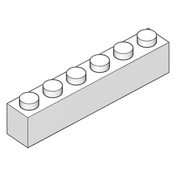 China Durable Building Toy 1*6 Stick Bar Long Building Block Bricks Replacement Parts Compatible With All Major Brands for sale