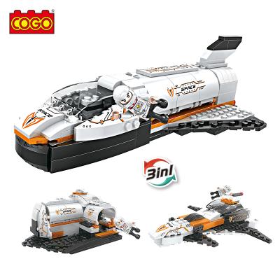 China COGO Building Toy 3 in 1 Building Blocks DIY 168 PCS Spaceship Educational Building for Kids Toys for sale