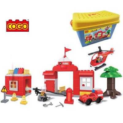 China Building Toy COGO City Fire Fighting Big Building Block 3D Fireman Set For 3 Years Old Child for sale