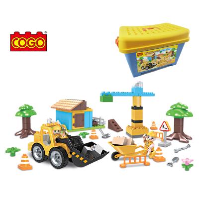 China Building Toy COGO Construction Site Pushdozer Models Building Block Bricks Building Set Toy for sale