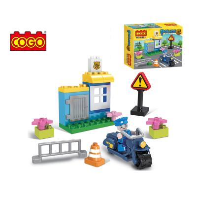 China High Quality 3D Building Toy COGO Police Station Building Block Puzzles For Baby for sale