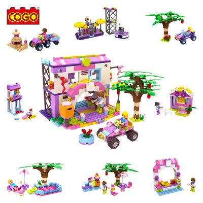 China Building Blocks Toy COGO 8 in1 Fashion Girls Series Building Blocks Set Education Children Toys Bricks Toy Blocks for sale