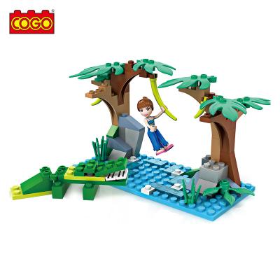 China Building Toy COGO 90 PCS Girls 3D Construction Assembled Building Blocks Learning Brick Toys For Kid for sale