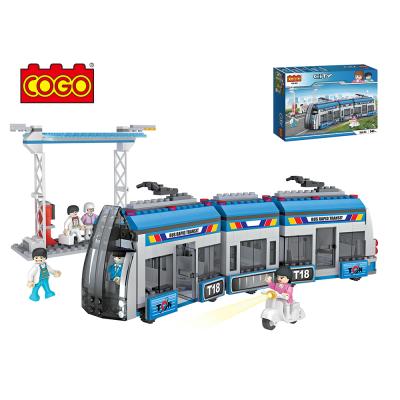 China Building Toy COGO Bus Rapid Transit Model Blocks Educational Brick Toys Assemble Building Block Toys For Children for sale