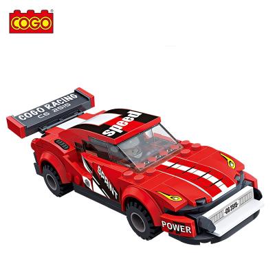 China COGO 195 PCS Building Toy Pull Back Racing Car Building Block DIY Assembly Educational Toys For Children for sale