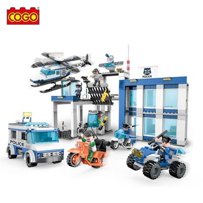 China Building Toy COGO 857 PCS Police Building Block Station Plastic Bricks Kids Educational Toys For Children for sale