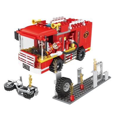 China Building Toy COGO 184 PCS Fire Truck Building Blocks Set Educational Model Toys For Children for sale