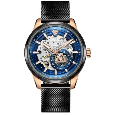 China Fairwhale 2021Best Day/Date Brand New High Quality Leather Mesh Automatic Watch Men Skeleton for sale