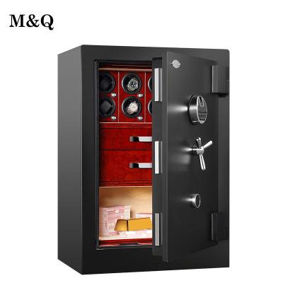 China 2020 New High Grade Wooden Technology Jewelry Watch Display Luxury Custom Automatic Watch Winder Home Safe Box for sale