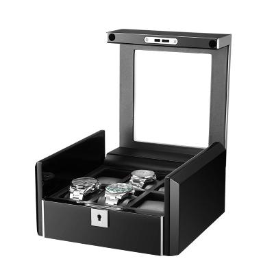 China Handmade Luxury Watch Case with 6 Watch Storage in Watch Box Stock Black for sale