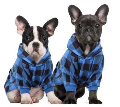 China Classic Warm Sweater Dog Plaid Dog Sweater Pet Jacket Winter Windproof Stocked Clothing Suitable for Small and Medium for sale