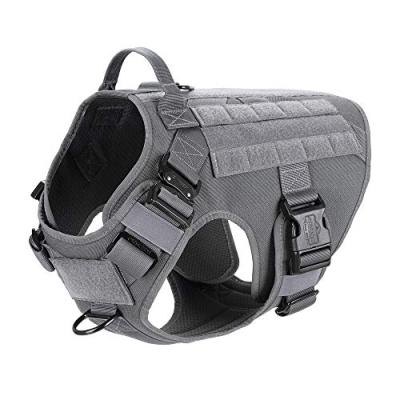 China Wholesale Reflective Dog Harness Adjustable No Pull Dog Luxury Dog Harness Reversible Custom Made Heavy Duty Military Tactical Vest for sale