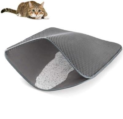 China Cat Litter Mat PVC Foam Pet Garbage Mat For Cat Litter Car Sustainable Easy Clean Mat for sale