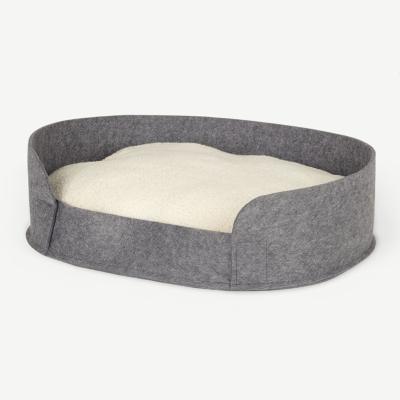 China Sustainable Medium Felt Round Pet Bed Cat Bed for sale