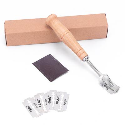 China Sustainable Wholesale 304 Stainless Steel Hand Crafted Bread Knives Wooden Handle Bread Scoring Blade Blade Set for sale