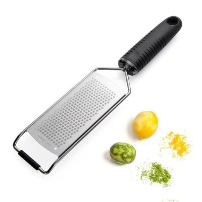 China Hot Selling Multifunctional Stainless Steel Grater Kitchen Cheese Lemon Viable Multifunctional Grater With Non-slip Handle for sale