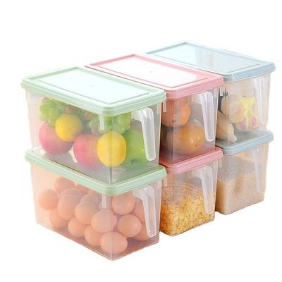 China Keep High Quality Kitchen Storage Box Fresh Food Container Refrigerator Plastic Transparent Storage Box for sale