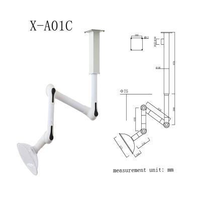 China Wall Mounted Aluminum Alloy Fume Arm Hood Modern Design Laboratory Fume Extraction Arm for sale