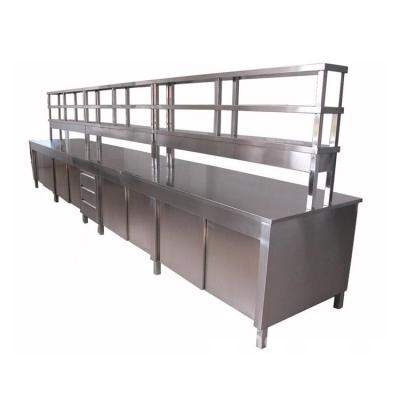 China Chemical Engineering Lab Equipment Stainless Steel Work Table Bench with Gas Taps for sale