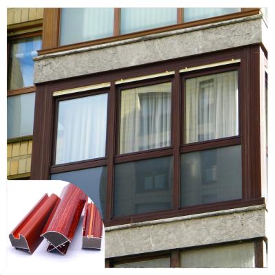 China Wholesale Luxury Wood Grain Best Quality Manufacturer Foshan Fashion Aluminum Profile Aluminum Window for sale