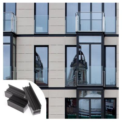 China High Corrosion-Resistance 6063 Black White Aluminum Profile T5 Windows And Doors Best Quality Customized Extruded Aluminum Profile for sale