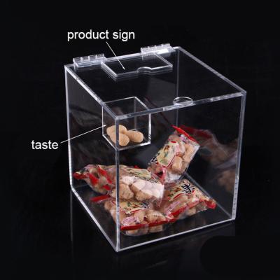 China Food Grade Supermarket Use Clear Acrylic Food Container For Candy And Dried Fruits for sale