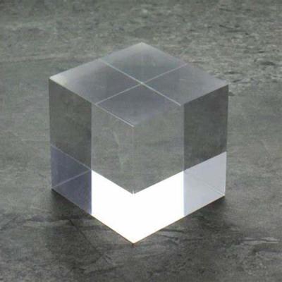 China High Transparent Solid Clear Acrylic Crystal Cube Display For Jewelry for sale