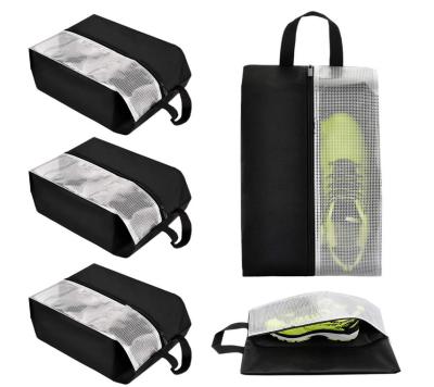 China BSCI Hot Selling Portable Translucent Waterproof Nylon Storage Bag Organizer Travel Shoe Bags for sale