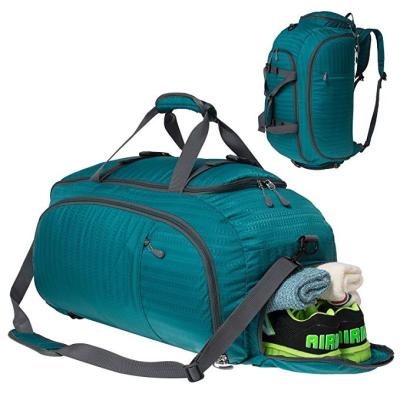 China Durable Travel Duffel Bag Travel Luggage Gym Sports Bag Three Way Travel Fleece Weekend Bag Backpack Men Women for sale