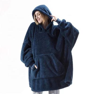 China Wearable Homewear TV Oversized Blanket Add to Thick Flannel for sale