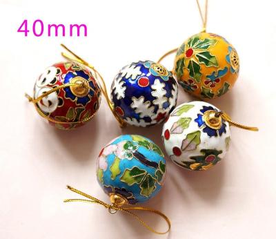 China New Design Christmas Hanging Products Promotional Cloisonne , Mini Plastic Christmas Baubles For Christmas Tree Ornaments for sale