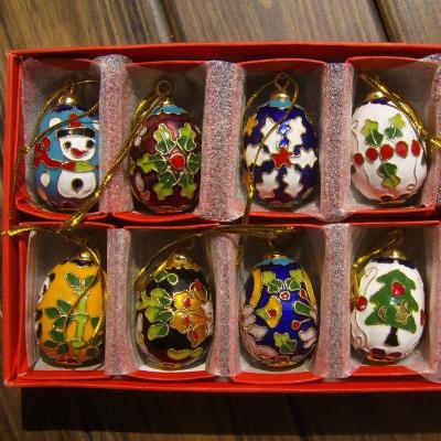 China Wholesale Decorations Cloisonne Christmas Ball Christmas Baubles Lovely For Decorations for sale