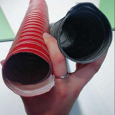 China Factory Supplier Double Layer Silicone Air Duct Hose Silicone Caoted Flexible Steel Wire Hose for sale