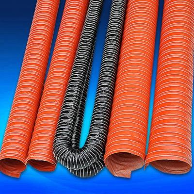 China Machine Factory Wholesale Price Silicone Coated Fiberglass Tube Pipe Flexible Duct Two Layers Pipe Cloth for sale