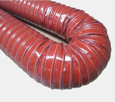 China High Temperature Vulcanized Collapsible Hose Ventilation Silicone Air Duct 1 Inch To 16 Inch for sale