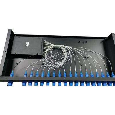 China 16 Inch 1U Rack 100Ghz Fiber Optical DWDM Module 16ch DWDM MUX DEMUX for sale