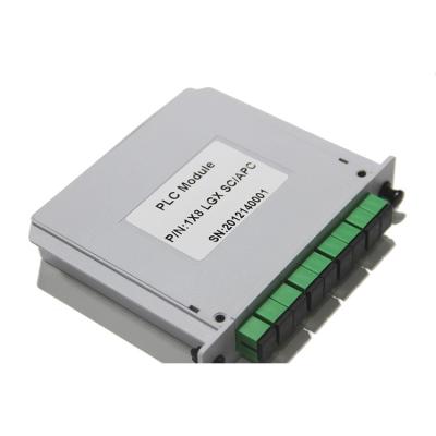 China Hot sale OEM cassette  type optical fiber PLC splitter 1x8   FTTH FTTX for sale