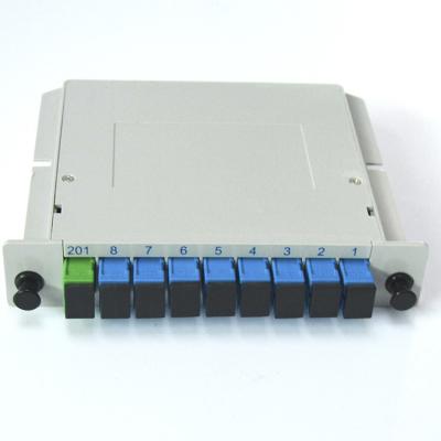 China Gcabling 1x2 Sc Upc/apc Abs Box Plc Optical Splitter Single Mode Fiber Optic Plc Splitter Abs Box Module 1x2 Abs Plc Splitter for sale