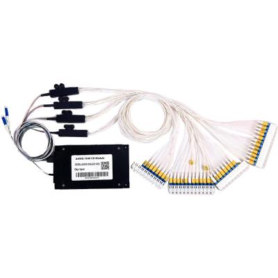 China Hot sales 100GHz 40CH 48CH Flat-top Gaussian type multiplexer mux demux AAWG DWDM for sale