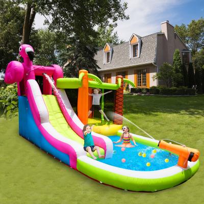 China Oxford Cloth Happy Lion Inflatable Bouncer Castle House Jump And Splash Adventure Inflatable Kids Bounce House For Fun for sale