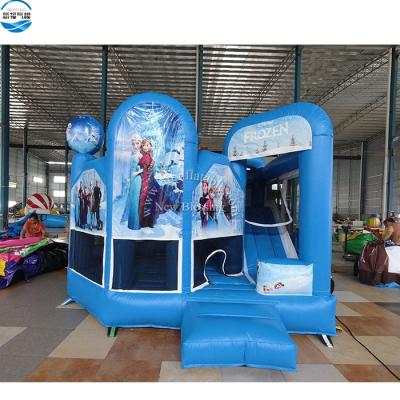 China Outdoor Cheap Frozen Inflatable Bounce House Frozen Bouncy House Entertainment Bouncy Castle For Kids for sale